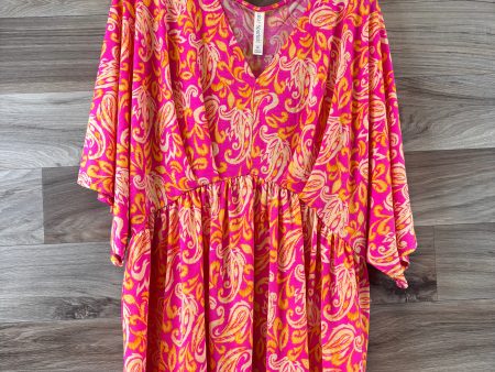 Top Short Sleeve By Clothes Mentor In Orange & Pink, Size: Xl For Discount