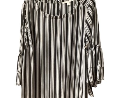 Top 3 4 Sleeve By Violet And Claire In Striped Pattern, Size: 1x Online Hot Sale