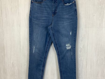 Jeans Skinny By Seven 7 In Blue Denim, Size: 16 Sale