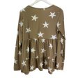 Top Long Sleeve By Peach Love Cream California In Gold, Size: L For Discount