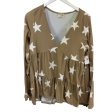 Top Long Sleeve By Peach Love Cream California In Gold, Size: L For Discount