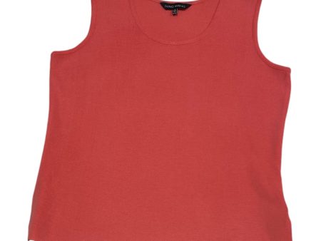 Top Sleeveless Designer By Ming Wang In Coral, Size: L Online now