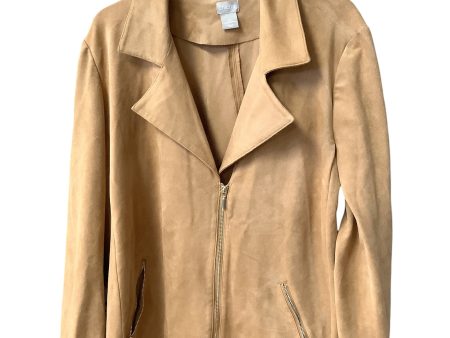 Jacket Moto By Chicos In Brown, Size: 1x Online