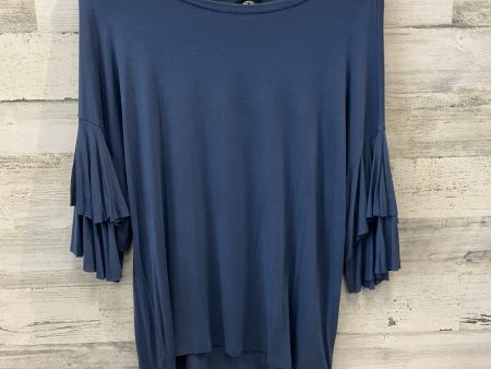 Top 3 4 Sleeve By Bobeau In Blue, Size: L For Discount