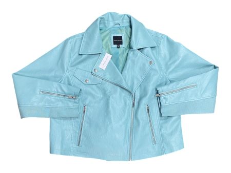 Jacket Leather By Lane Bryant In Aqua, Size: 1x For Cheap