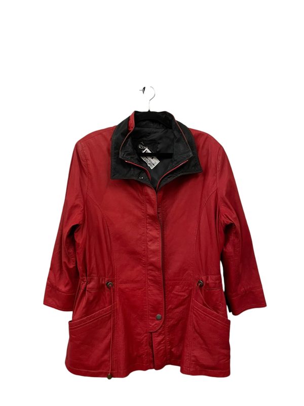 Jacket Leather By Clothes Mentor In Red, Size: L Cheap