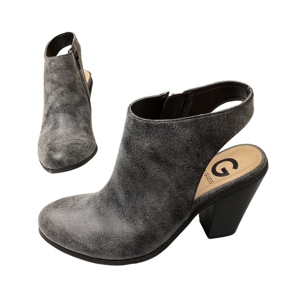 Boots Ankle Heels By Guess In Grey, Size: 8 Sale