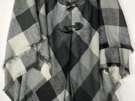 Sonoma Knit Poncho Plaid Green Grey NWT One Size Cheap