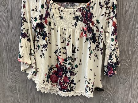 Top 3 4 Sleeve By Clothes Mentor In Floral Print, Size: S Online Sale