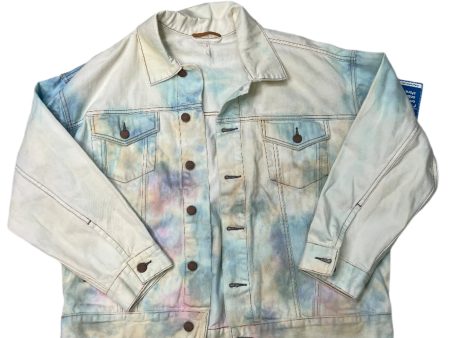 Jacket Denim By Free People In White Blue, Size: Xs Cheap