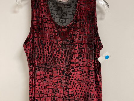 Top Sleeveless By Tanjay In Black & Red, Size: M Hot on Sale