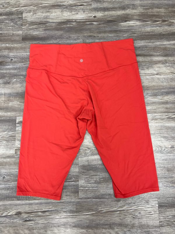 Athletic Capris By Athleta In Red, Size: 3x Online now