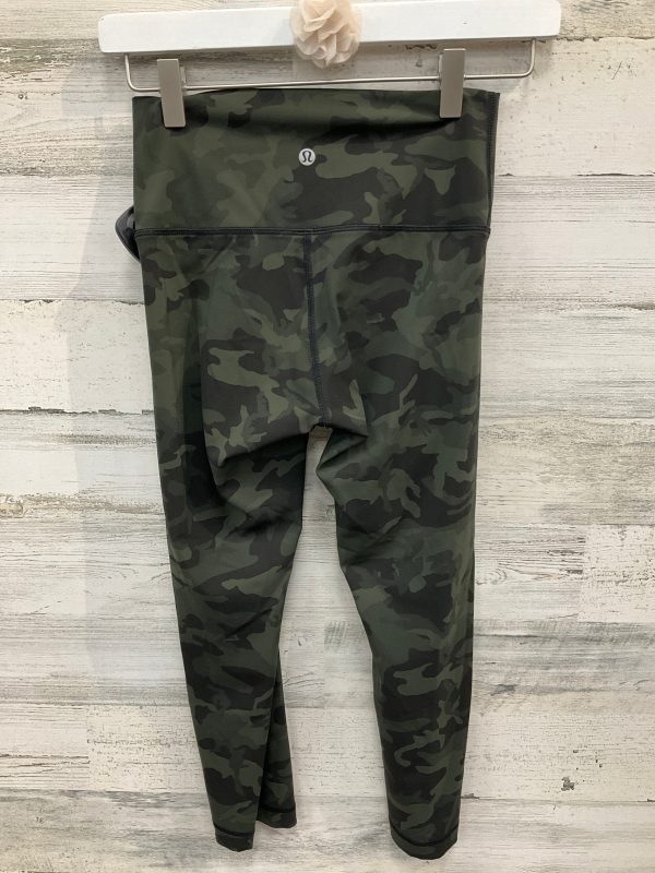 Athletic Capris By Lululemon In Camouflage Print, Size: 4 For Discount