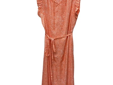 Dress Casual Maxi By Crown And Ivy In Orange & White, Size: 2x Hot on Sale