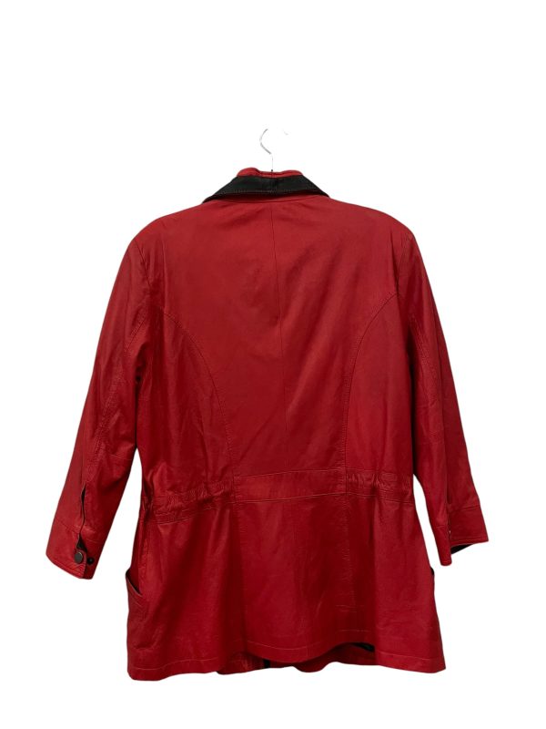 Jacket Leather By Clothes Mentor In Red, Size: L Cheap