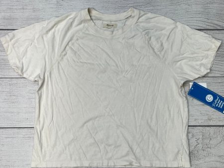 Top Short Sleeve Basic By Madewell In Off White, Size: L Discount