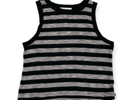 Top Sleeveless By Loft In Black & White, Size: L Online Sale