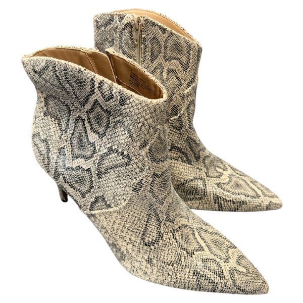 Boots Ankle Heels By Express In Snakeskin Print, Size: 9 For Sale