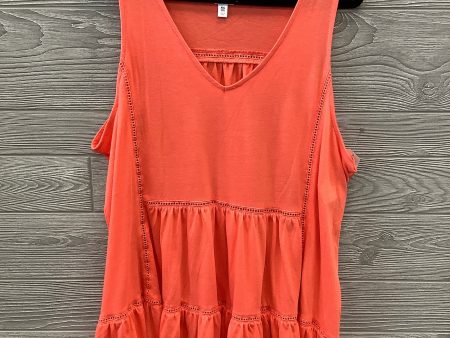 Top Sleeveless By Time And Tru In Orange, Size: 1x Discount