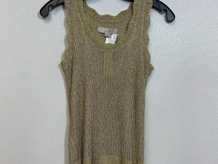 Top Sleeveless By Loft O In Gold, Size: Xs For Cheap