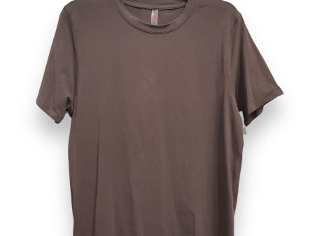 Top Short Sleeve Basic By Mono B In Taupe, Size: M Online