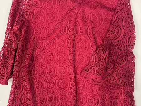 N Touch Long Sleeve Lace Crochet Blouse Pink Size M Fashion