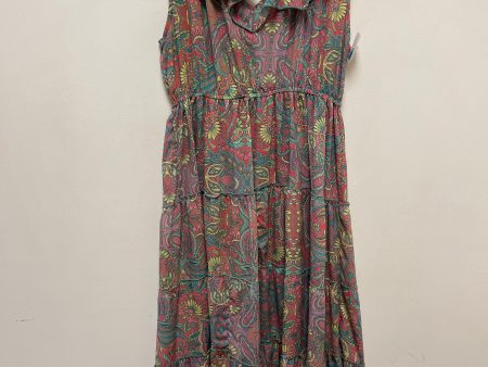 Dress Casual Maxi By Clothes Mentor In Green & Pink, Size: Xl For Sale