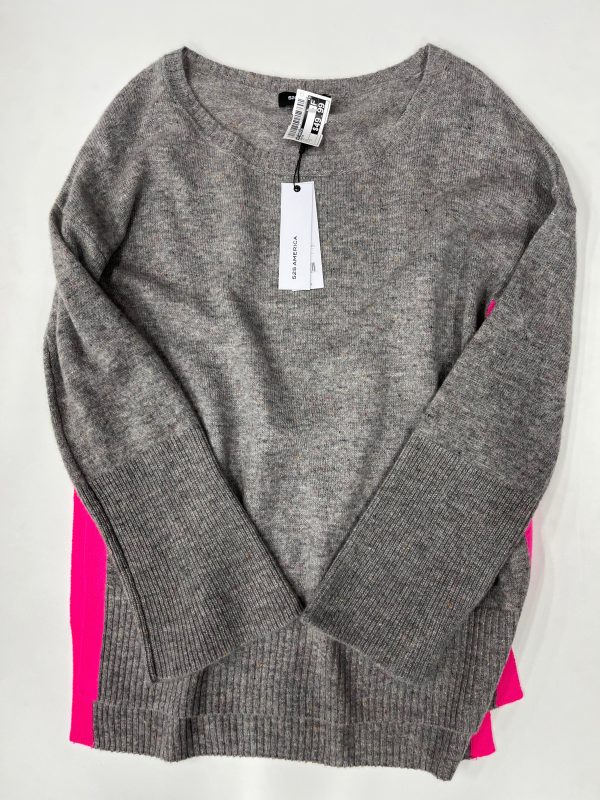 525 America Scoop Neck Knit Sweater Grey NWT Size S Online