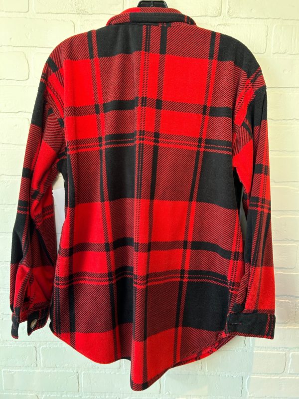 Jacket Shirt By Maurices In Black & Red, Size: M on Sale