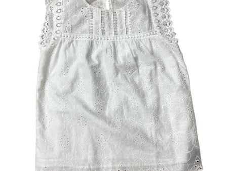 Top Sleeveless By Clothes Mentor In White, Size: M Cheap