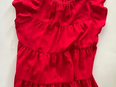 Blouse Sleeveless By Entro In Red, Size: M For Discount