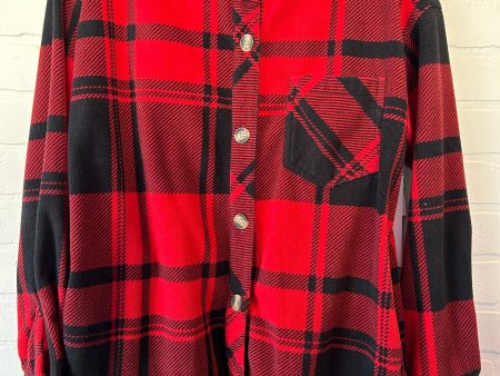 Jacket Shirt By Maurices In Black & Red, Size: M on Sale