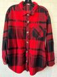 Jacket Shirt By Maurices In Black & Red, Size: M on Sale