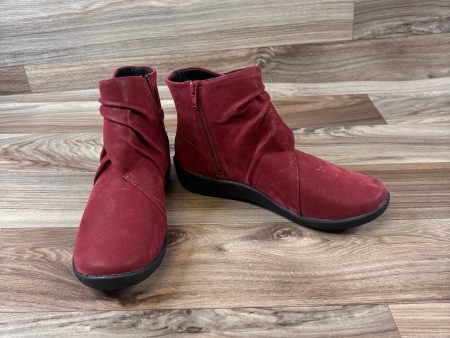 Boots Ankle Flats By Clarks In Red, Size: 9 Online now