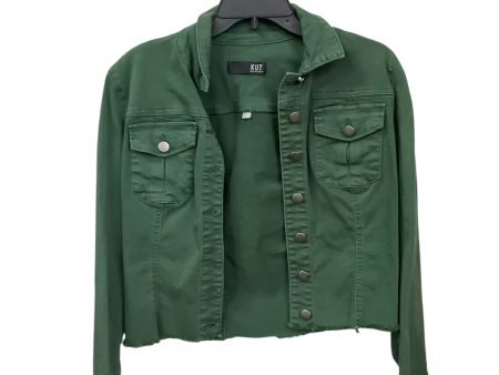 Jacket Denim By Kut In Green Denim, Size: Xs Hot on Sale