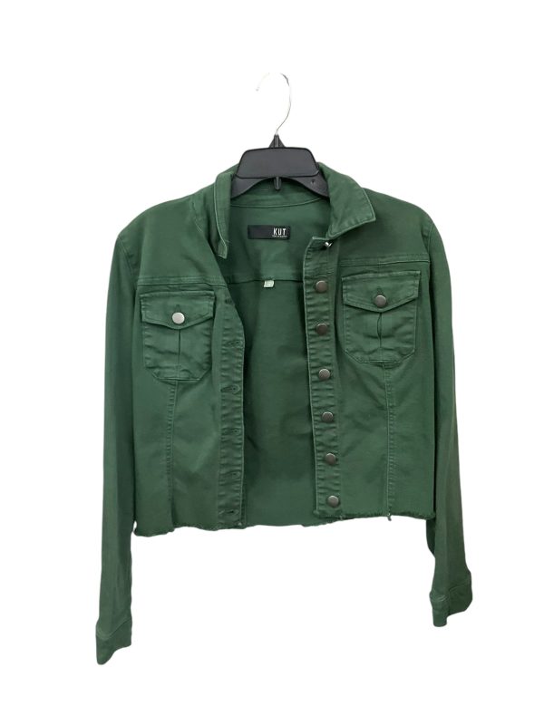 Jacket Denim By Kut In Green Denim, Size: Xs Hot on Sale