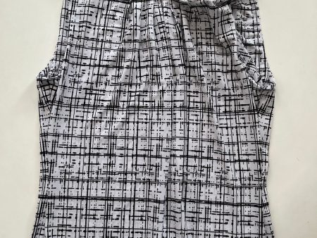 Blouse Sleeveless By Calvin Klein In Black White, Size: M Hot on Sale