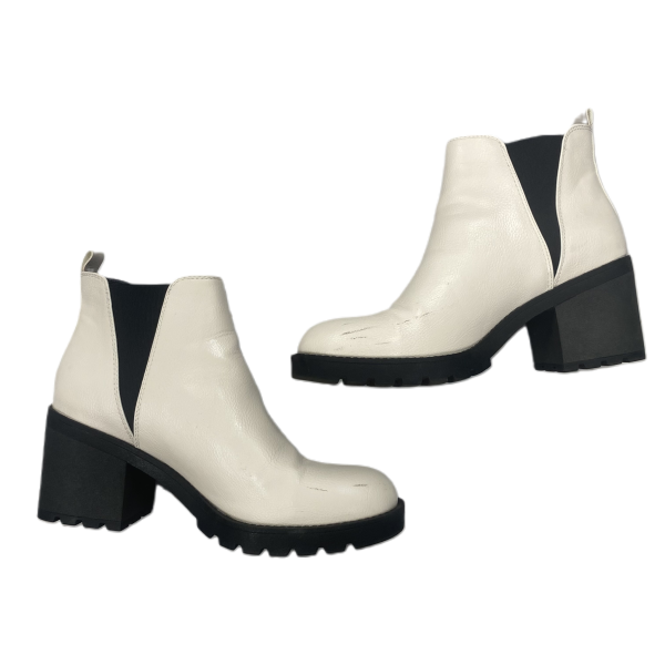 Boots Ankle Heels By Xappeal In Black & Cream, Size: 9.5 Supply