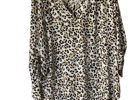 Top 3 4 Sleeve By Clothes Mentor In Animal Print, Size: 3x Sale