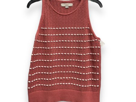 Top Sleeveless By Loft In Pink, Size: L For Discount