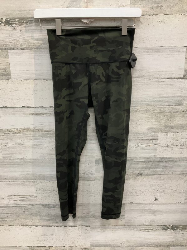 Athletic Capris By Lululemon In Camouflage Print, Size: 4 For Discount