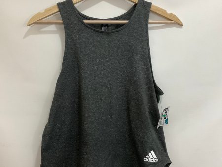 Athletic Tank Top By Adidas In Grey, Size: Xs Online Hot Sale