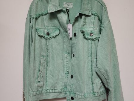 Jacket Denim By Clothes Mentor In Green Denim, Size: M Cheap